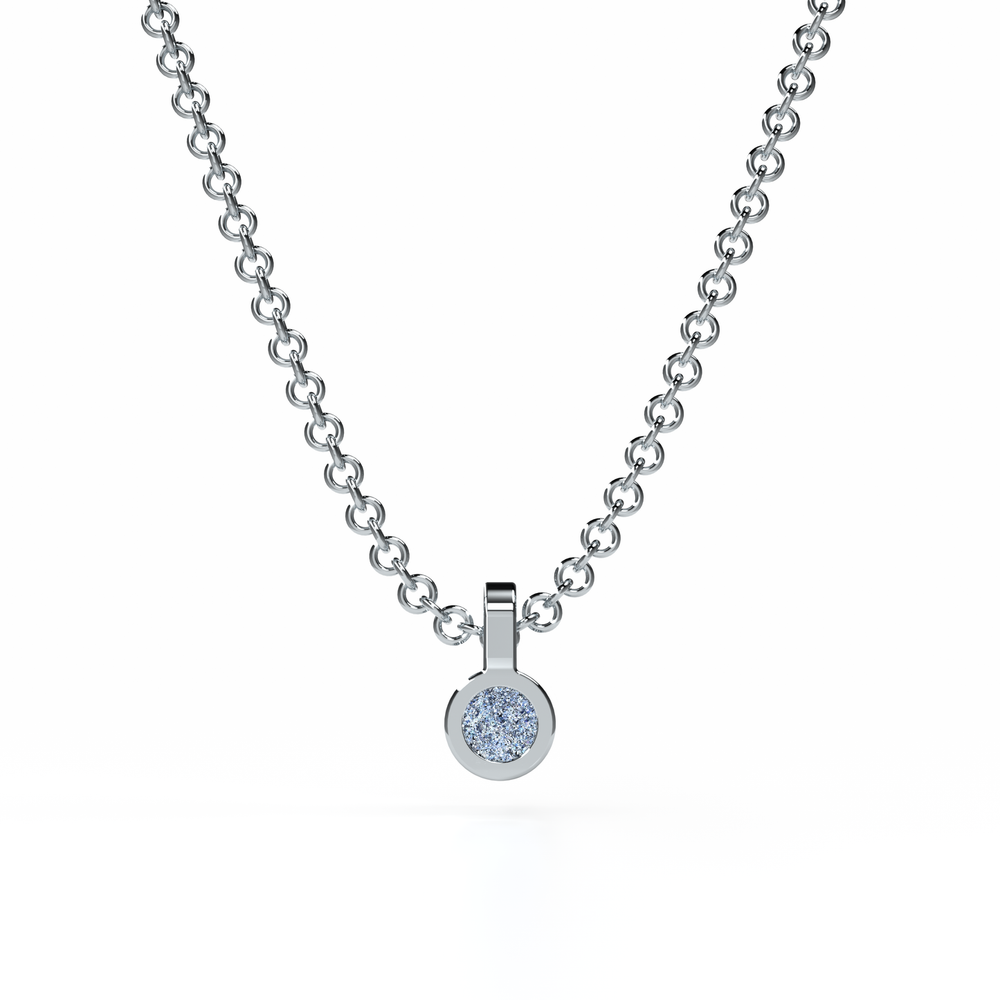 Collier Solitaire Osmium . Le Cercle