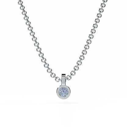 Collier Solitaire Osmium . Le Cercle