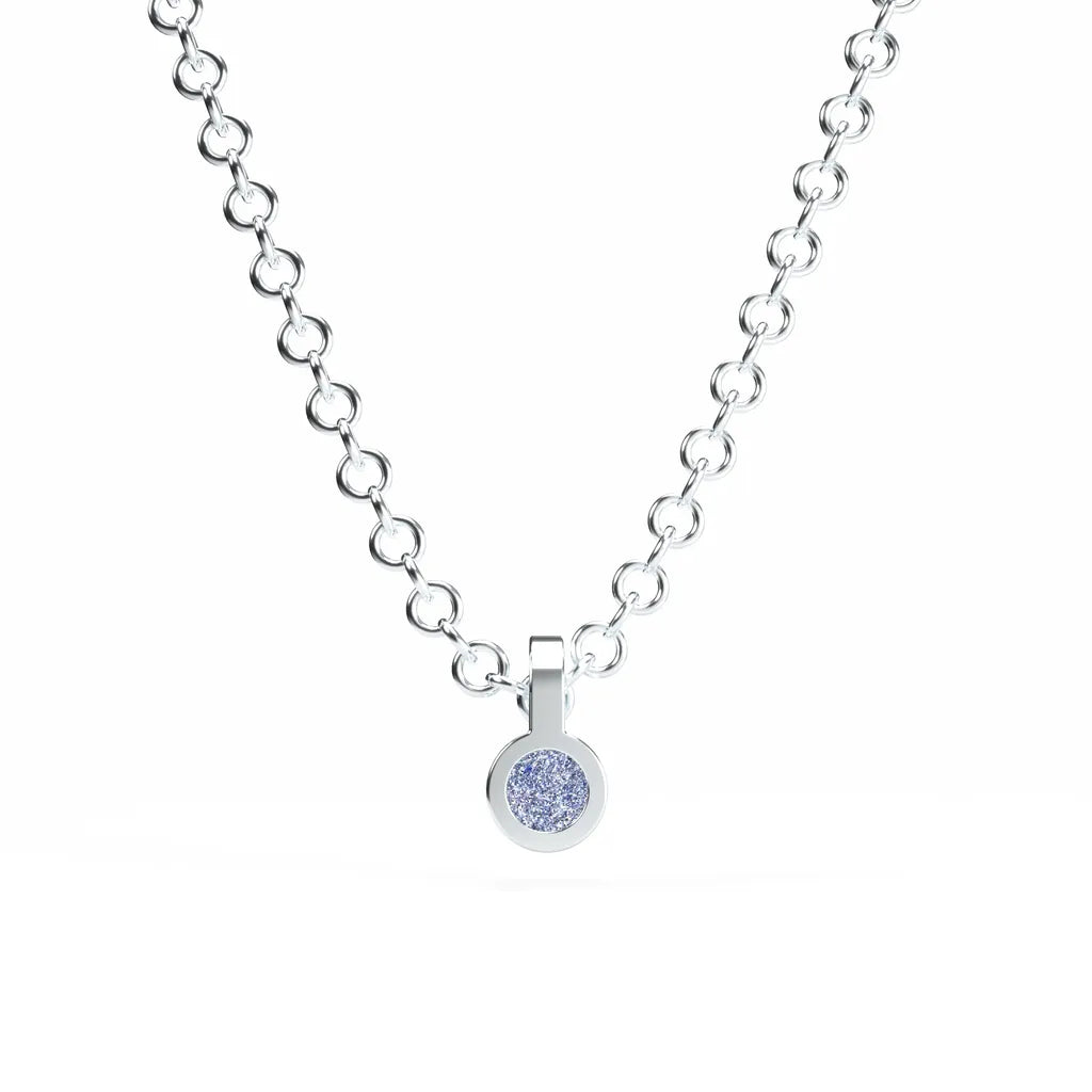 Osmium Solitaire Necklace . The Circle