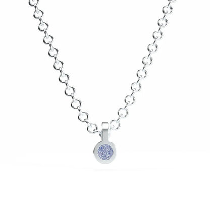 Osmium Solitaire Necklace . The Circle