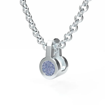 Osmium Solitaire Necklace . The Circle