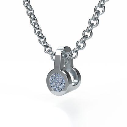 Collier Solitaire Osmium . Le Cercle