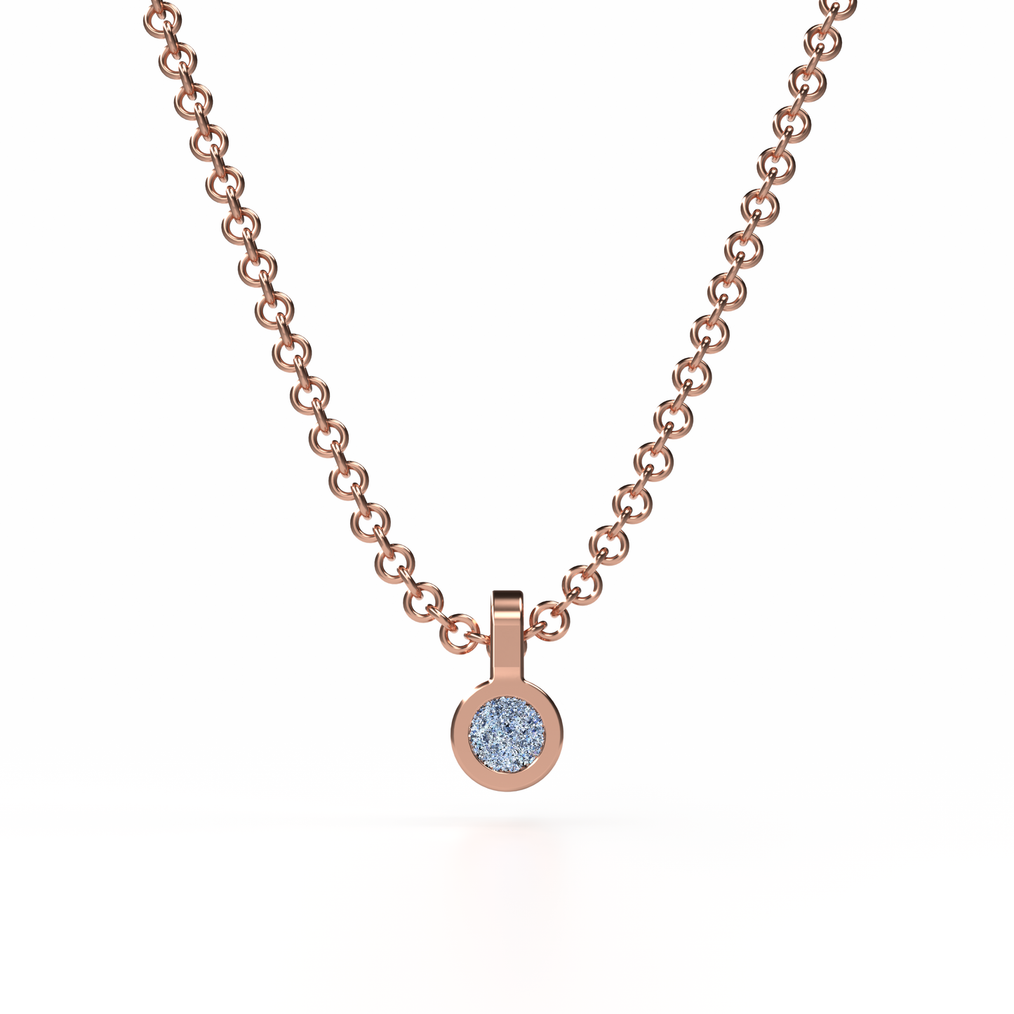 Collier Solitaire Osmium . Le Cercle
