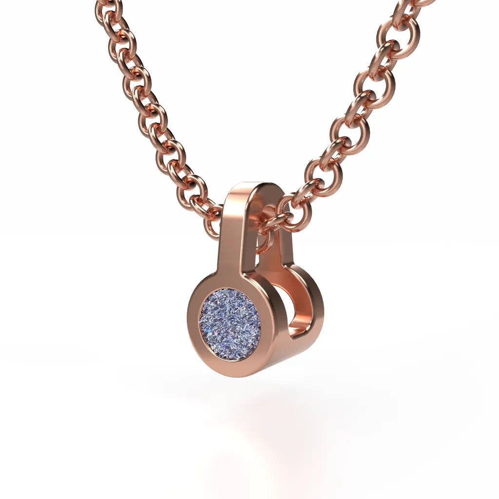 Osmium Solitaire Necklace . The Circle