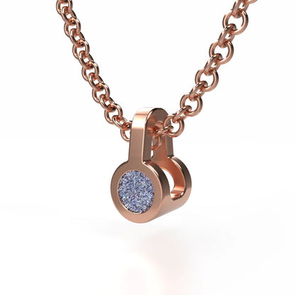 Osmium Solitaire Necklace . The Circle