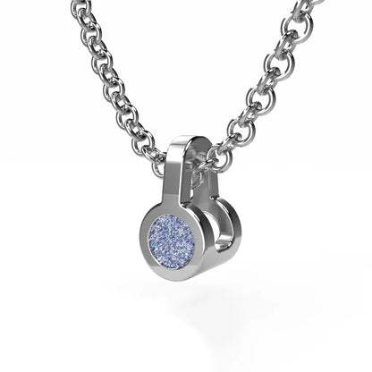 Osmium Solitaire Necklace . The Circle