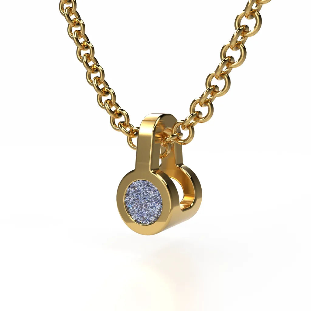 Osmium Solitaire Necklace . The Circle