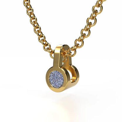 Osmium Solitaire Necklace . The Circle