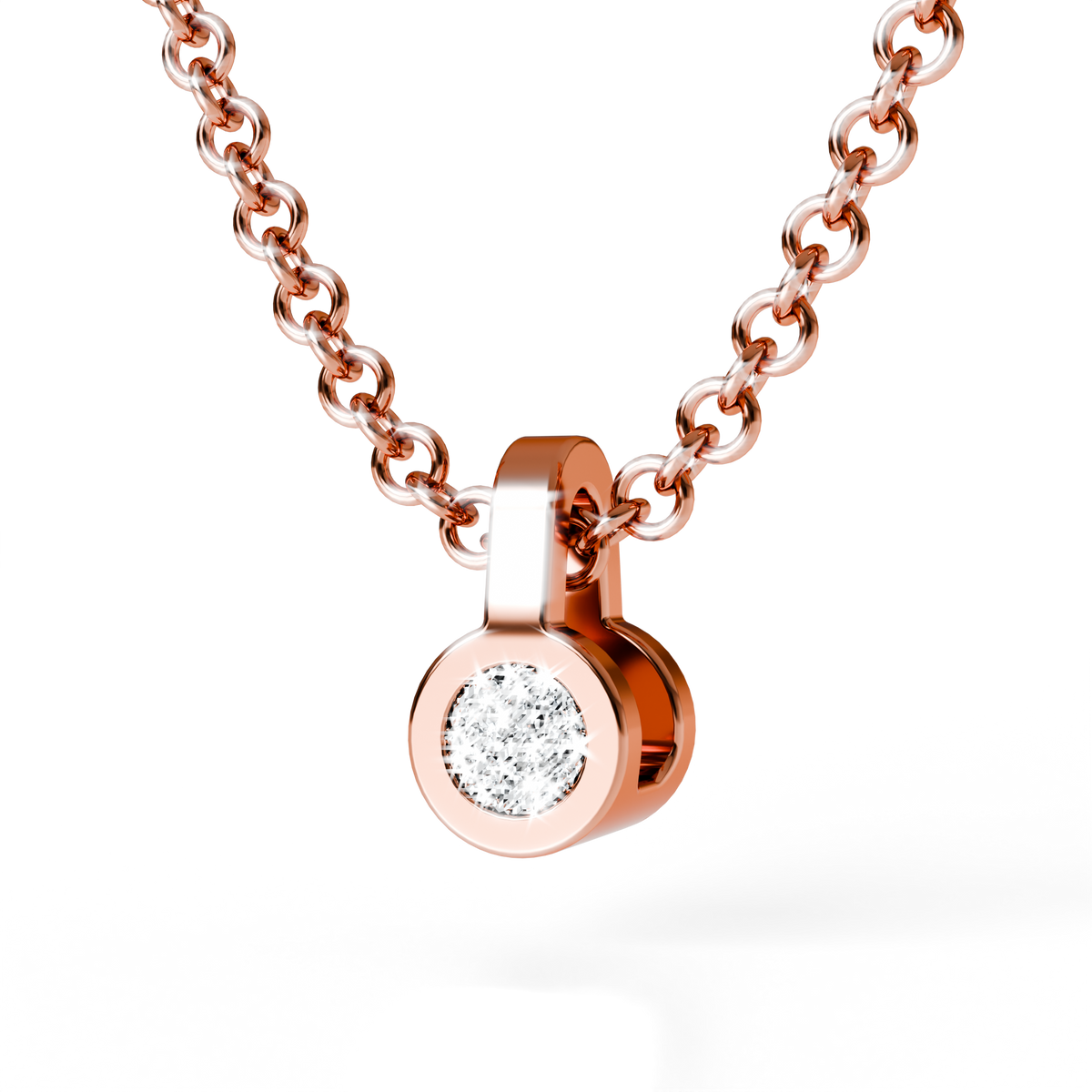 Collier Solitaire Osmium . Le Cercle