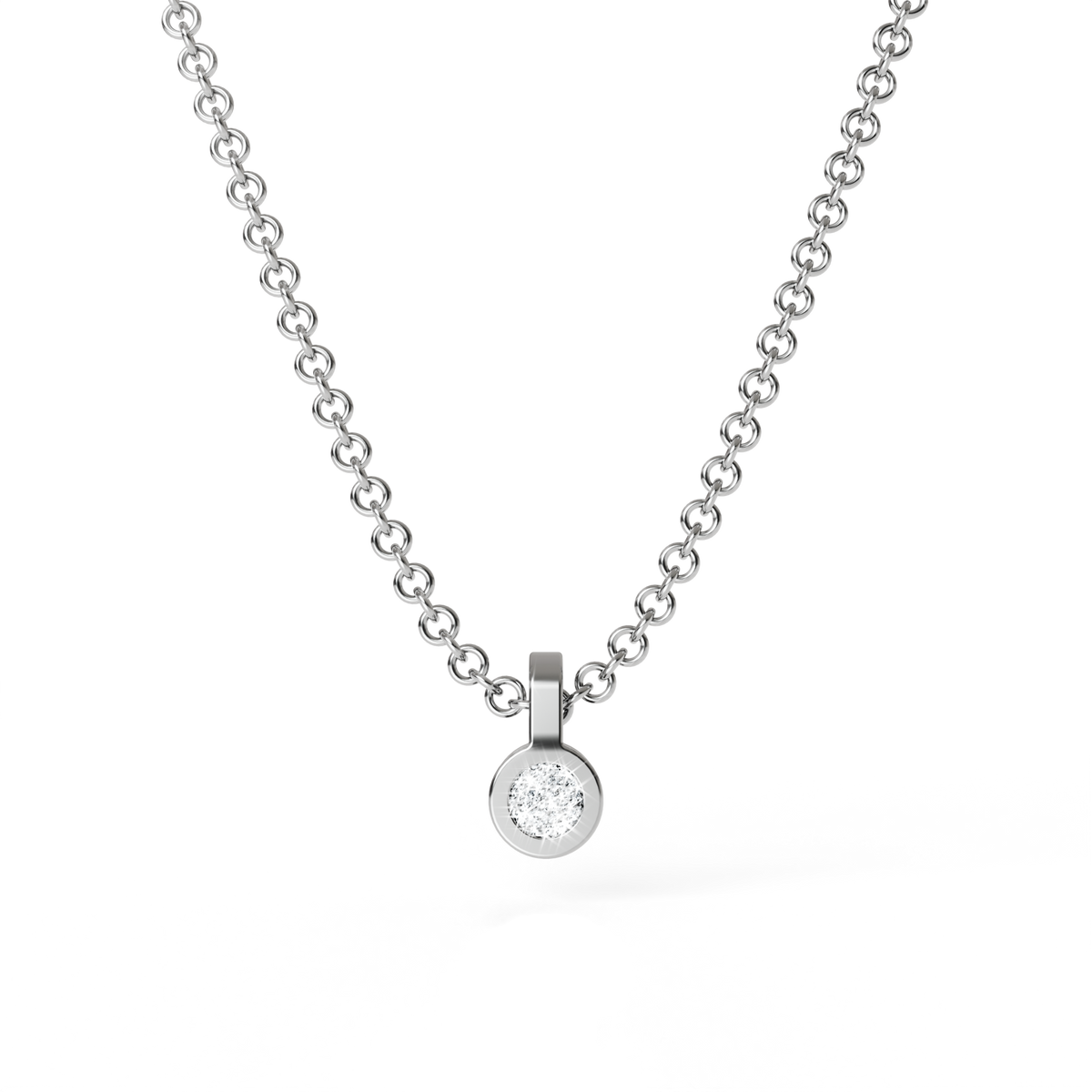 Collier Solitaire Osmium . Le Cercle