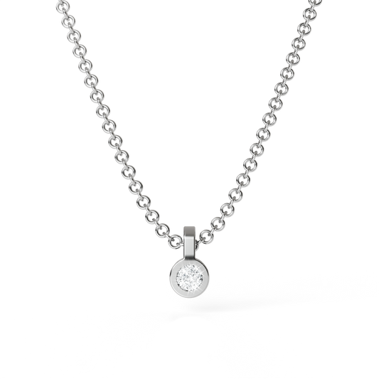 Collier Solitaire Osmium . Le Cercle