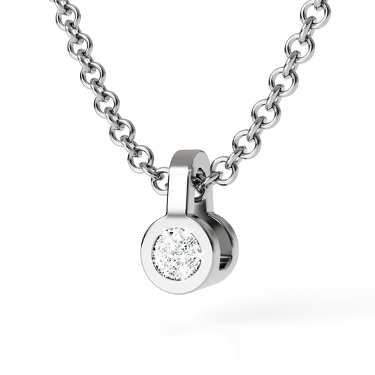 Collier Solitaire Osmium . Le Cercle