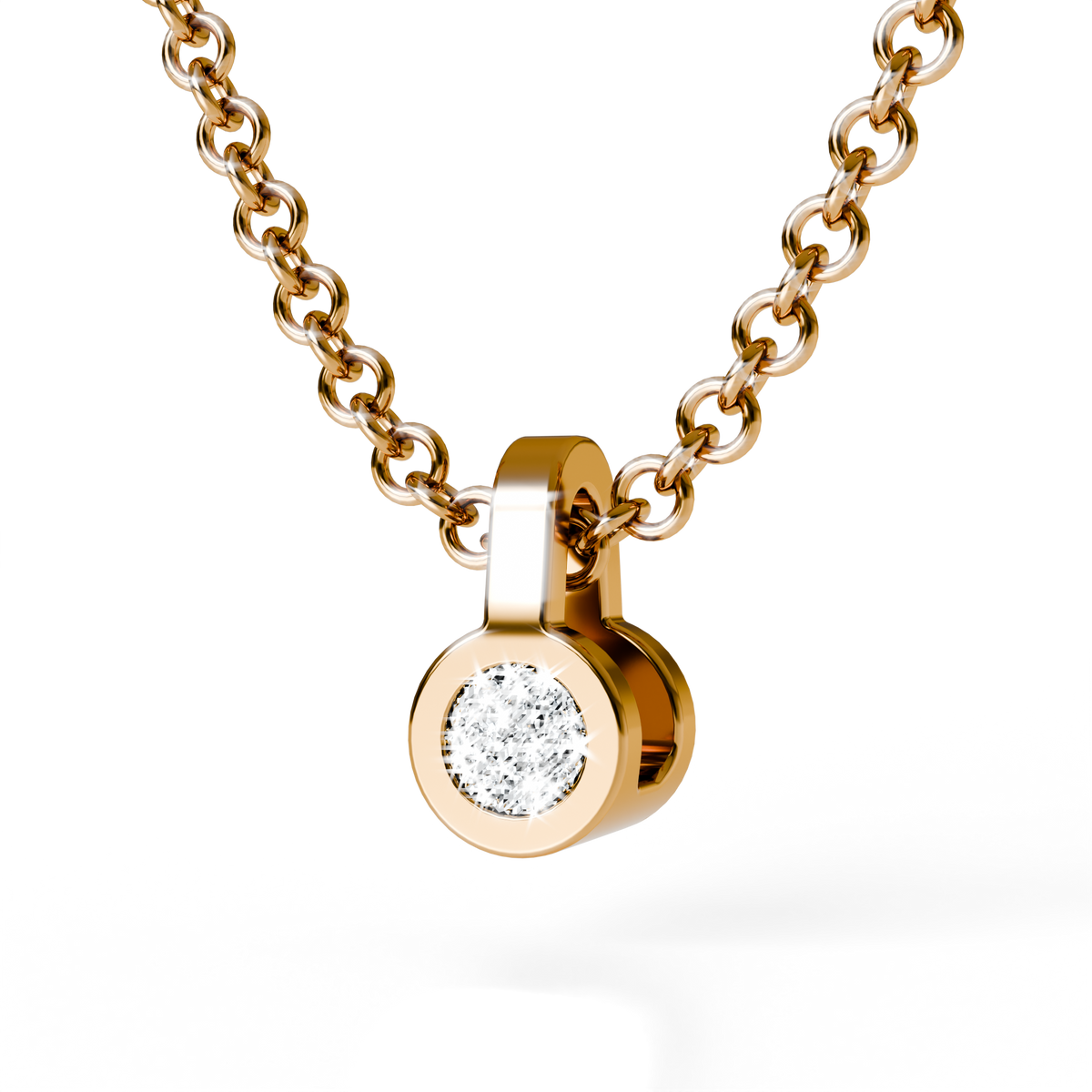 Collier Solitaire Osmium . Le Cercle