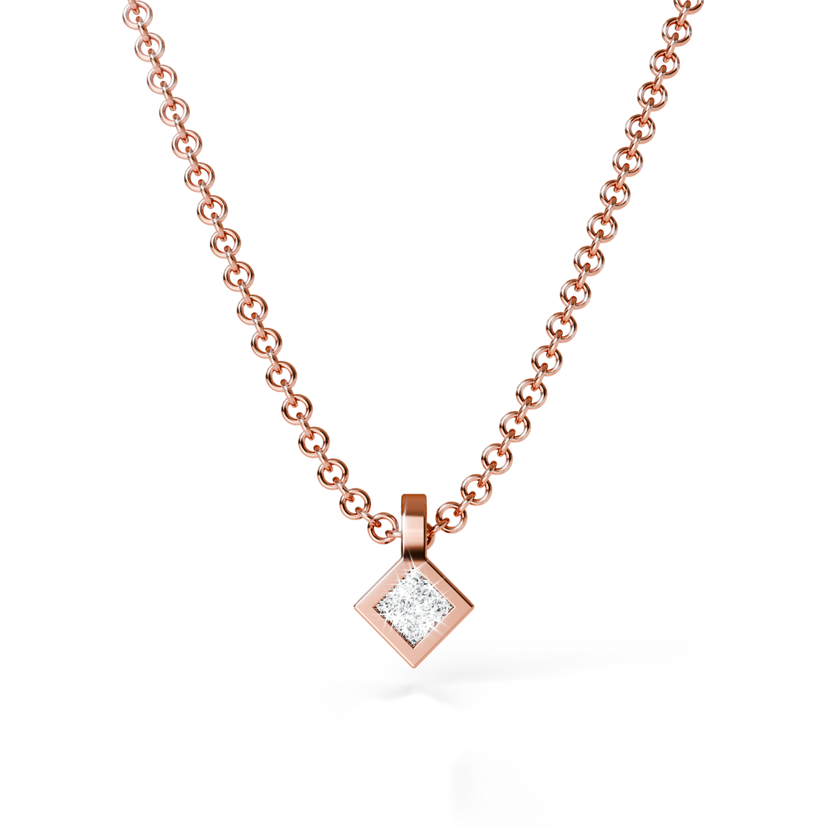 Osmium Solitaire Necklace . The Diamond