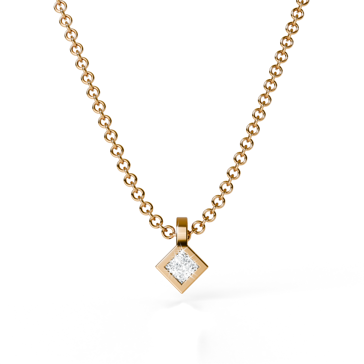 Osmium Solitaire Necklace . The Diamond