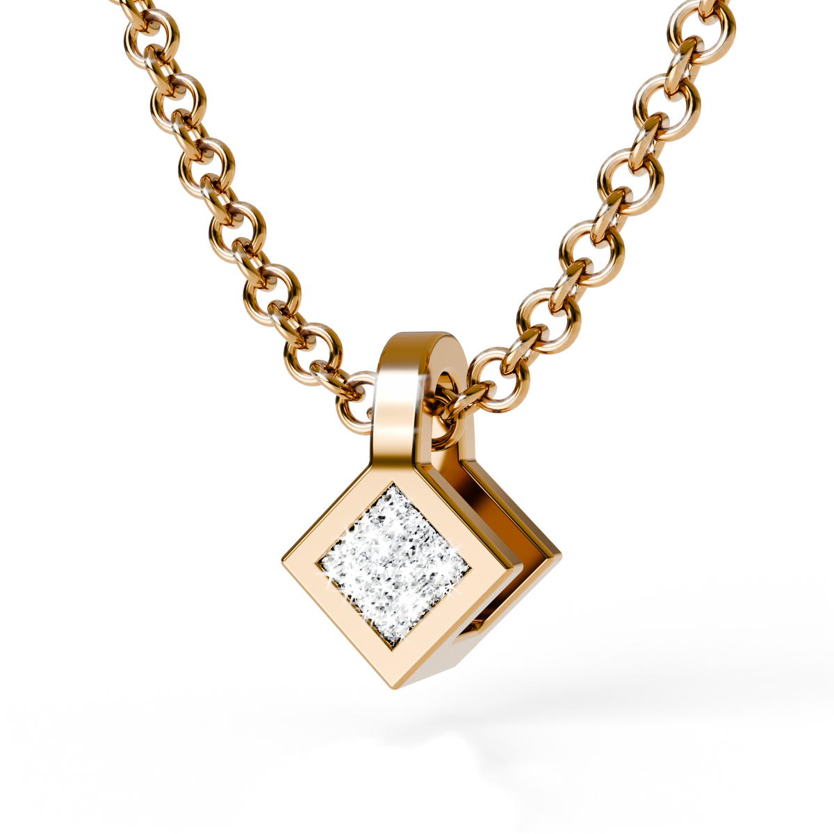 Osmium Solitaire Necklace . The Diamond