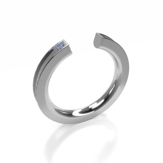 Bague Ajustable Osmium . Le Ruban