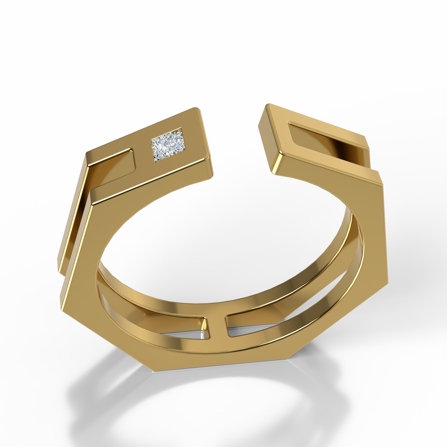 Osmium Adjustable Ring . The Hexagon
