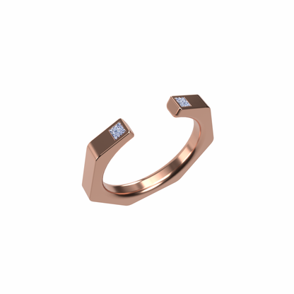 Anneau Ajustable Osmium . L'Hexagone