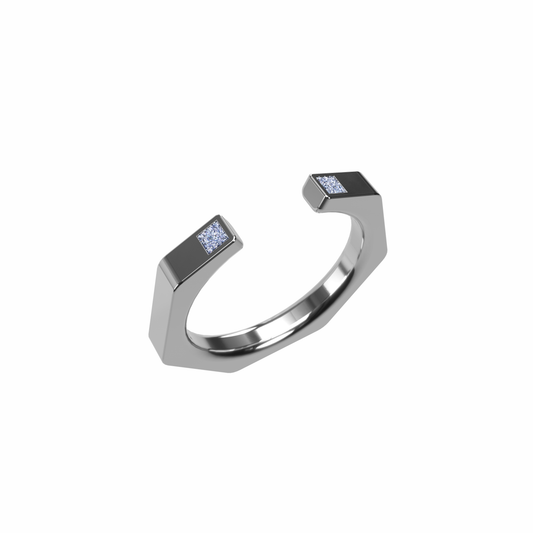 Osmium Adjustable Ring . The Hexagon