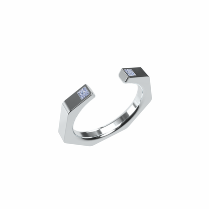 Anneau Ajustable Osmium . L'Hexagone