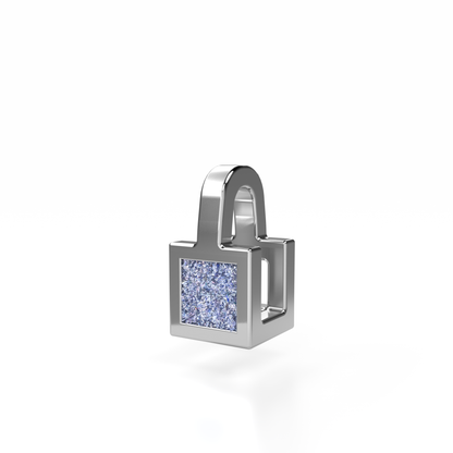 Collier Solitaire Osmium . Le Cube