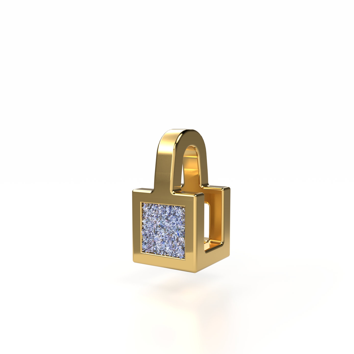 Collier Solitaire Osmium . Le Cube