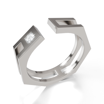 Osmium Adjustable Ring . The Hexagon