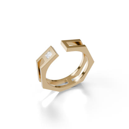 Osmium Adjustable Ring . The Hexagon