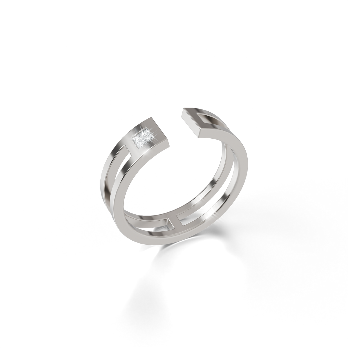 Osmium Adjustable Ring . The Horizon