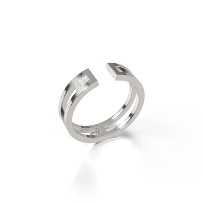 Osmium Adjustable Ring . The Horizon