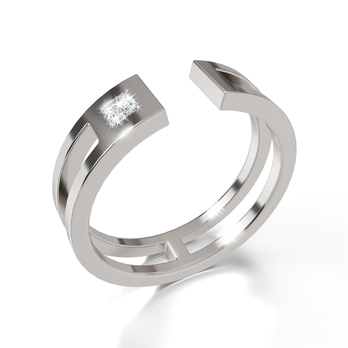 Osmium Adjustable Ring . The Horizon